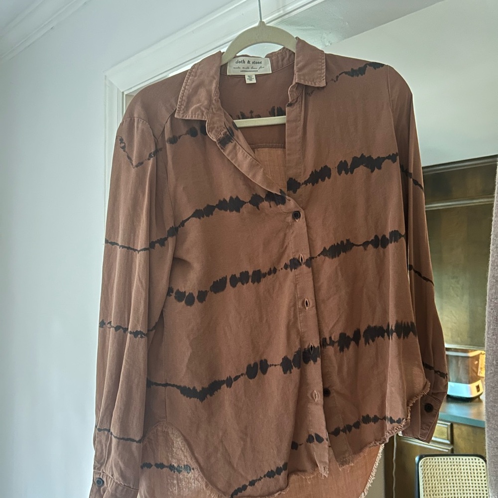 Anthropologie Rust Button-Up Shirt